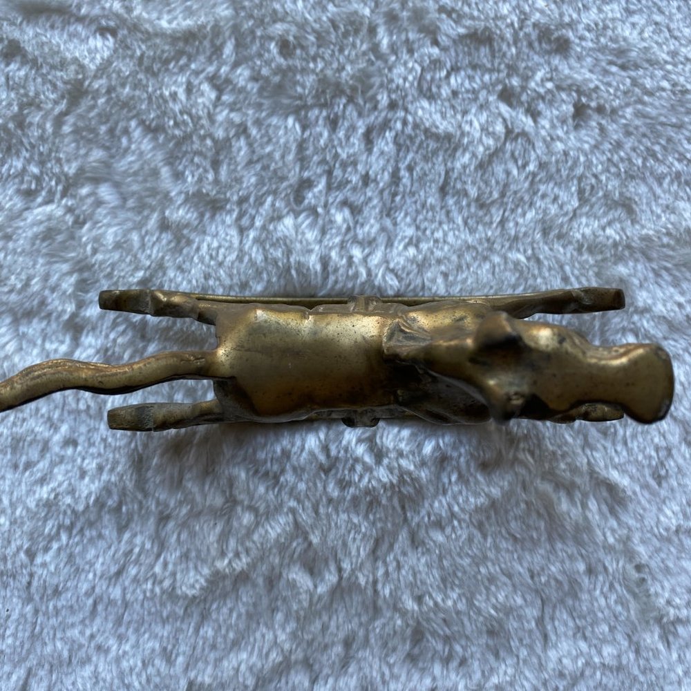 Trio Of Vintage Mid Century Solid Brass Rocking Horses Holiday Decor - Picture 6 of 15